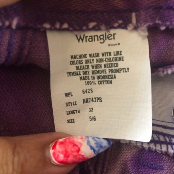 Vintage Wrangler Purple Tie Dye High Rise Jeans - Picture 3 of 8